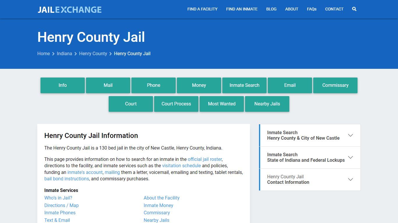 Henry County Jail, IN Inmate Search, Information - Jail Exchange
